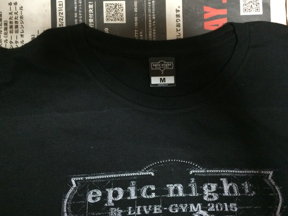 B'z,epic night,Zepp Namba,グッズ,Tシャツ,画像